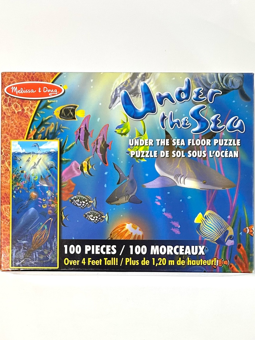Melissa & Doug Under The Sea Floor Puzzle - Over 4 Feet Tall 100 Pieces.